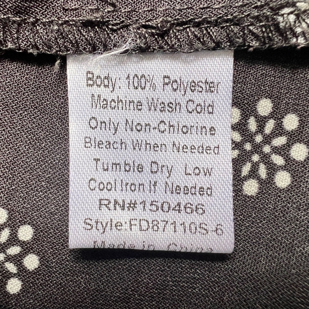 Fun2fun | Black Polyester Floral Pattern Blouse |… - image 8